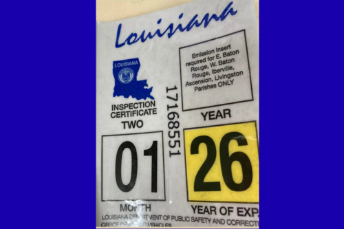 Louisiana drivers will soon say goodbye to inspection stickers | Red ...